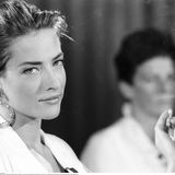 Patitz im Juli 1990 in einer NDR Talk Show. Ihren Durchbruch verdankt die damals 24-Jährige dem deutschen Fotografen Peter Lindbergh, der sie im Jahr 1988 gemeinsam mit den damals noch unbekannten Jungmodels Campbell, Evangelista, Crawford und Turlington am Strand von Malibu ablichtete. Doch schon zuvor war die gebürtige Hamburgerin als Model aktiv, nahm im Alter von 17 Jahren an einem Wettbewerb der Modelagentur "Elite" teil und belegte den dritten Platz.