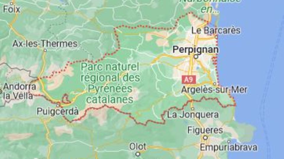 Im Département Pyrénées-Orientales an der Grenze zu Spanien sind mehrere Dörfer durch die Waldbrände in Gefahr