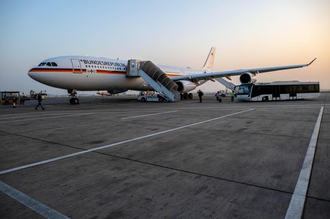 Einer der beiden A340-Regierungsflieger in Abu Dhabi