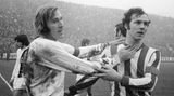 Franz Beckenbauer und Günther Netzer auf dem Fußballplatz