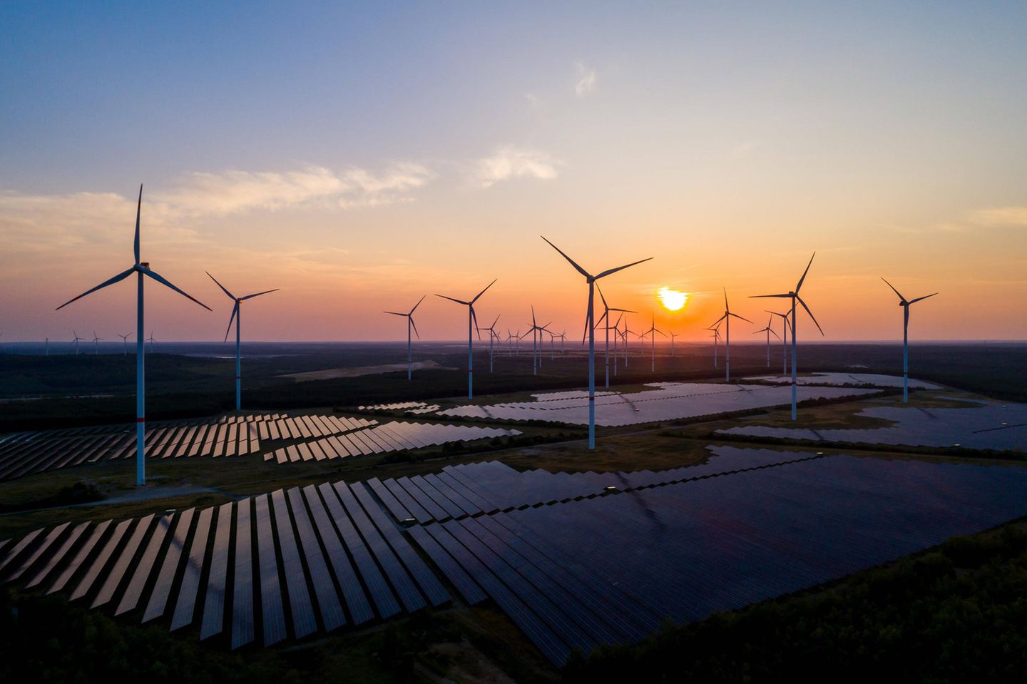 Strom: Energiepark Lausitz bei Klettwitz in Brandenburg