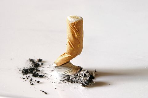 Ausgedrückte Zigarette