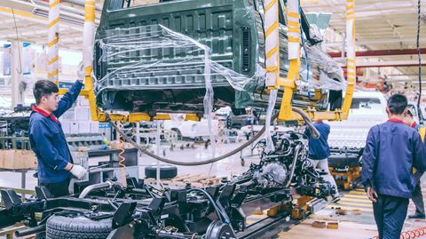 Autofabrik in China: Deutsche Schlüsselindustrien kämpfen in der EU zunehmend mit chinesischer Konkurrenz.