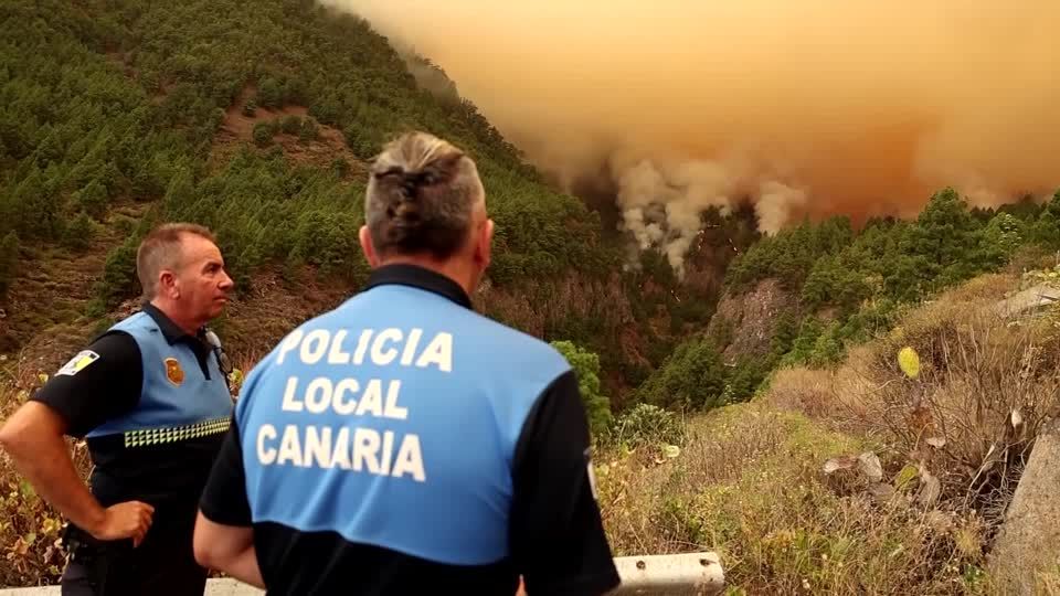 Video: Waldbrände auf Teneriffa nicht unter Kontrolle