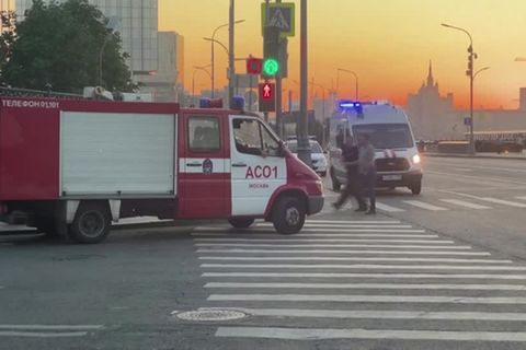 Video: Gebäude durch Drohnenabschuss in Moskau beschädigt