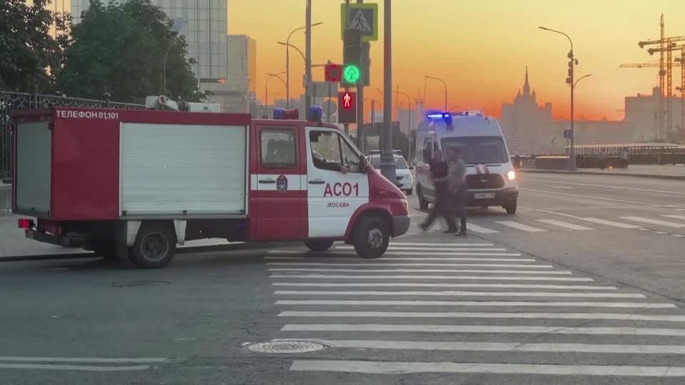 Video: Gebäude durch Drohnenabschuss in Moskau beschädigt