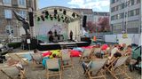Im Bundesministerium für Arbeit und Soziales konnten sich die Besucherinnen und Besucher ganz gemütlich etwas Livemusik anhören