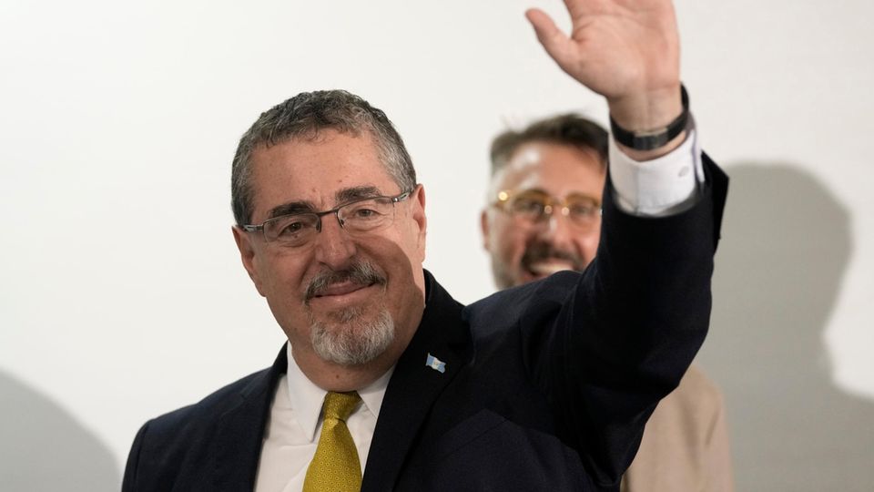 Guatemala, Guatemala-Stadt: Präsidentschaftskandidat Bernardo Arevalo