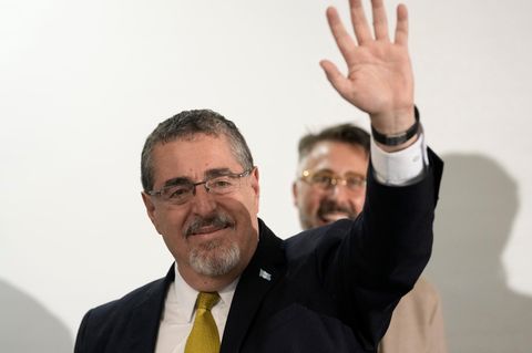 Guatemala, Guatemala-Stadt: Präsidentschaftskandidat Bernardo Arevalo