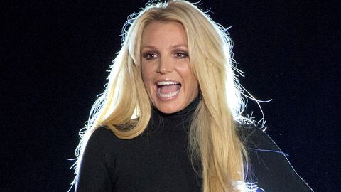 Britney Spears auf einer Bühne in Las Vegas.