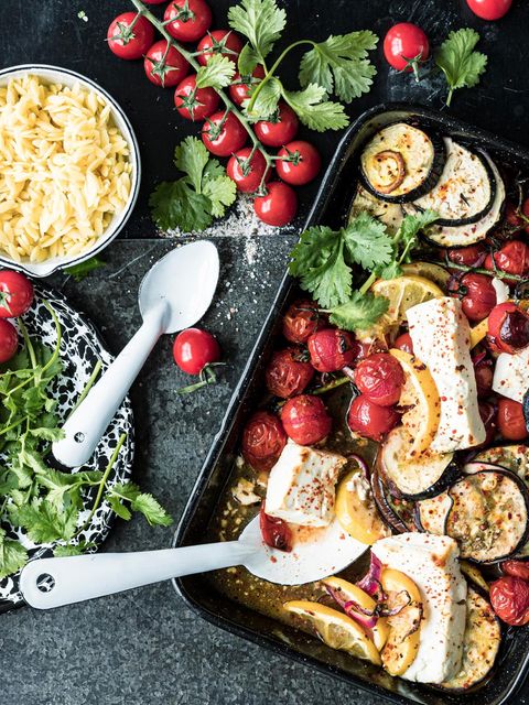 Feta aus dem Ofen mit Gemüse