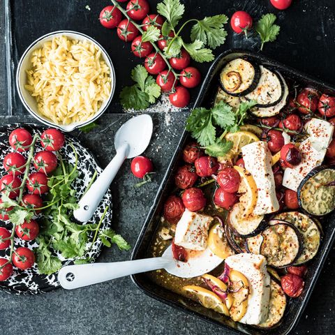 Feta aus dem Ofen mit Gemüse