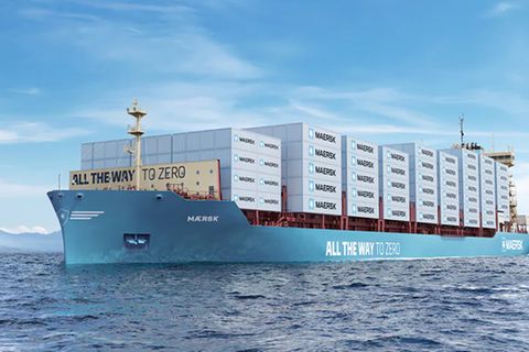 Mit Schiffen wie der "Laura Maersk" wollen die Großreedereien auf Dauer klimaneutral werden.