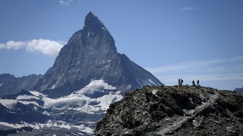 Ein Blick auf das Matterhorn in der Nähe von Zermatt