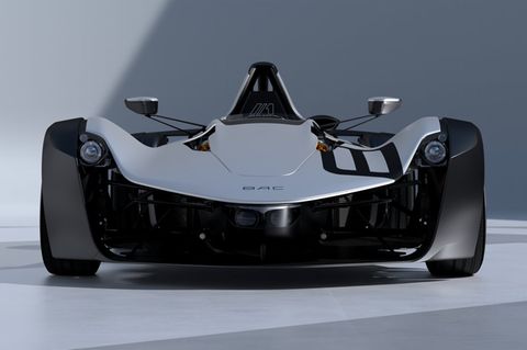 Der Supersportwagen BAC Mono in Frontansicht