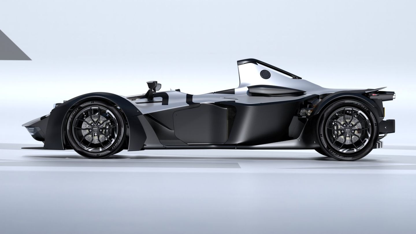 Der Sportwagen BAC Mono in Seitenansicht