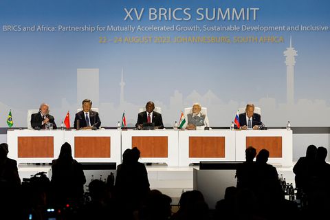 Die Vertreter der Brics-Staaten