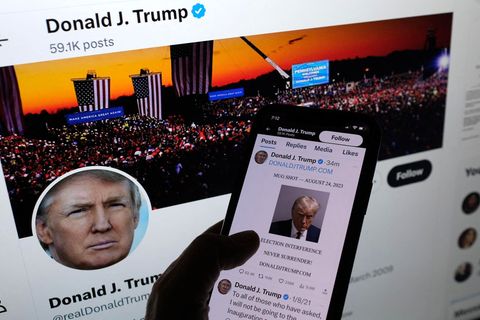 Historischer Mughsot als erstes Posting seit mehr als zwei Jahren: Donald Trumps Konto auf X, vormals Twitter