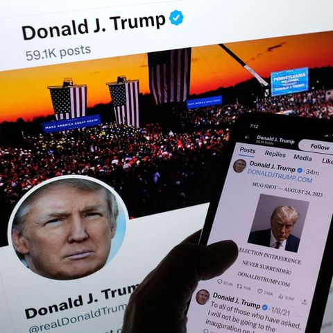 Historischer Mughsot als erstes Posting seit mehr als zwei Jahren: Donald Trumps Konto auf X, vormals Twitter