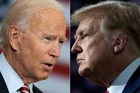 US-Präsident Joe Biden (l.) und sein Amtsvorgänger und womöglicher Nachfolger Donald Trump