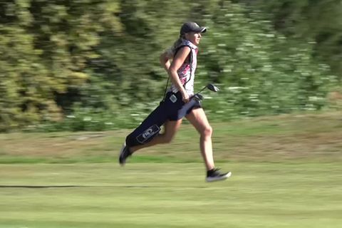 Video: Speedgolf in England: 18 Löcher in 25 Minuten