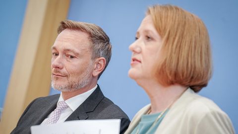 Finanzminister Christian Lindner (FDP) und Familienministerin Lisa Paus (Grüne)