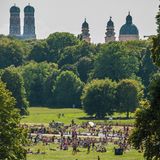 Sommertag im englischen Garten in München