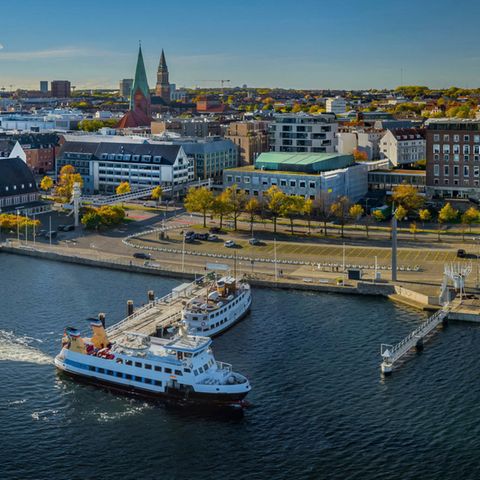 Der Hafen von Kiel aus der Vogelperspektive