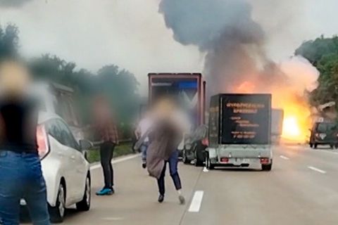 Dashcam-Video zeigt tödliche Explosion auf A2 – Augenzeugen schildern Unfall