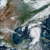 atellitenaufnahme zeigt die gewaltigen Ausmaße des Hurrikans vor seiner Ankunft in Florida