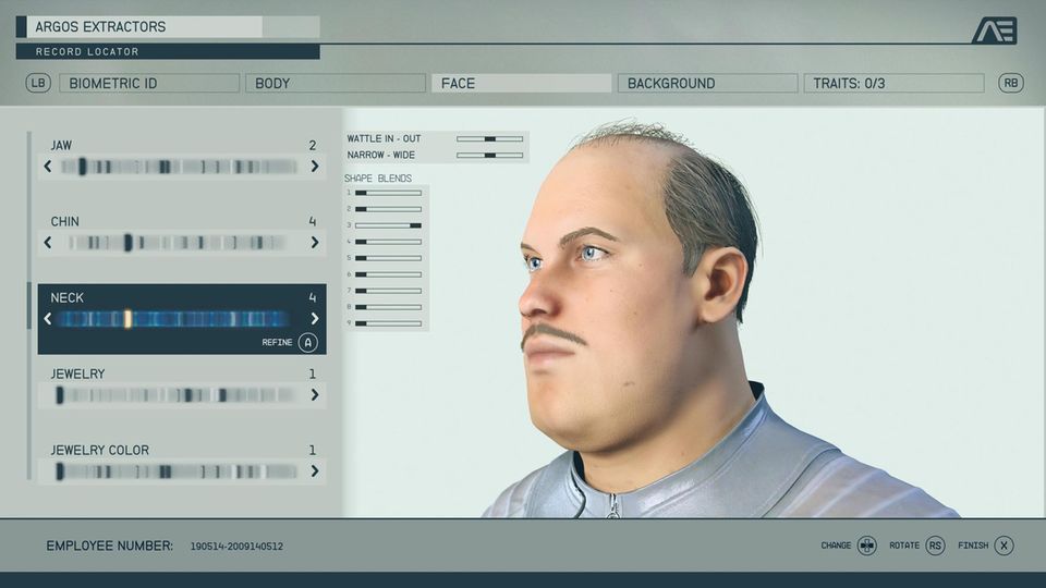 Starfield Test character editor