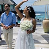 Im Oktober folgte dann ein weiterer Höhepunkt. Einen Monat vor der Geburt ihres ersten Sohnes heiratete das Paar im familiären Kreis auf den Malediven. Hier sieht man die Braut zusammen mit ihrem Bruder. Die Öffentlichkeit erfuhr erst hinterher über die auf Instagram geposteten Hochzeitsbilder von der Verehelichung. 