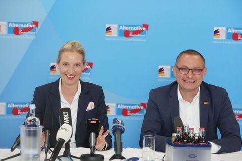 Alice Weidel, Vorsitzende der Partei Alternative für Deutschland (AfD), und Tino Chrupalla, AfD-Vorsitzender