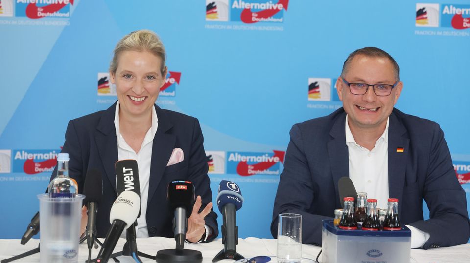 Alice Weidel, Vorsitzende der Partei Alternative für Deutschland (AfD), und Tino Chrupalla, AfD-Vorsitzender