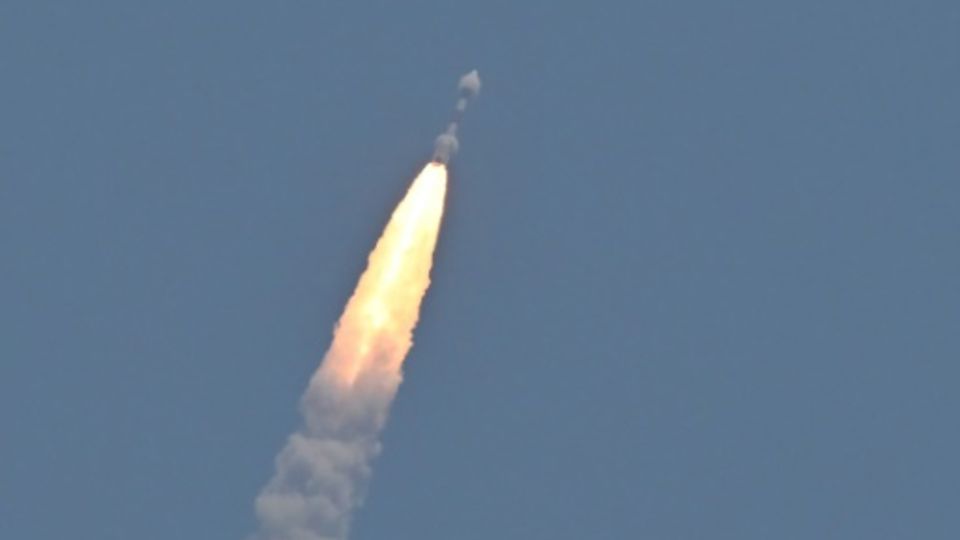 Die Trägerrakete mit dem Satelliten Aditya-L1