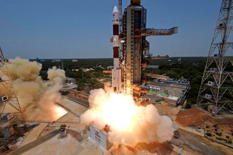 Das Aditya-L1-Raumschiff startet vom Weltraumzentrum in Sriharikota