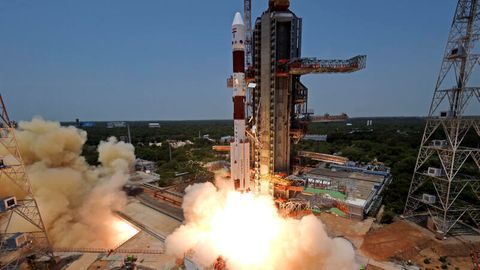 Das Aditya-L1-Raumschiff startet vom Weltraumzentrum in Sriharikota