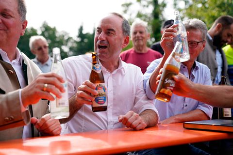 Hubert Aiwanger bei einem Motorradtreffen in Niederbayern