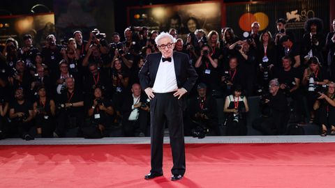 Filmregisseur Woody Allen bei der Vorstellung seines Films "Coup de Chance" in Venedig