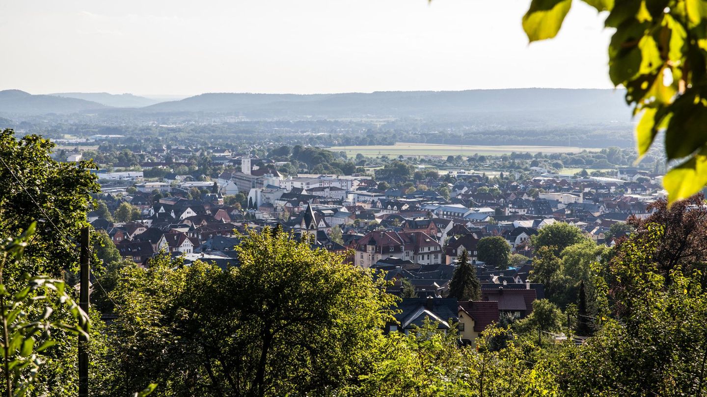 Blick auf die Stadt von oben