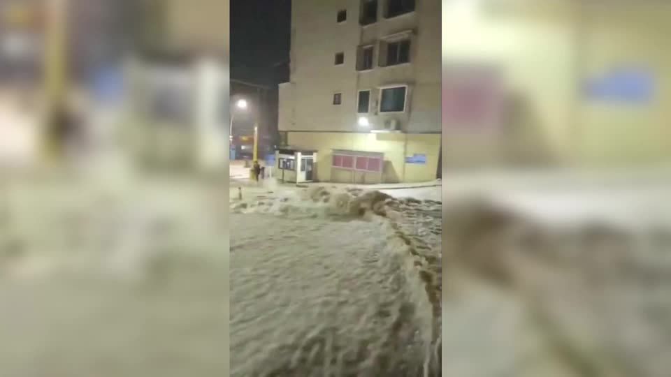 Video: Taifun "Haikui" zieht mit starken Niederschlägen über Südchina