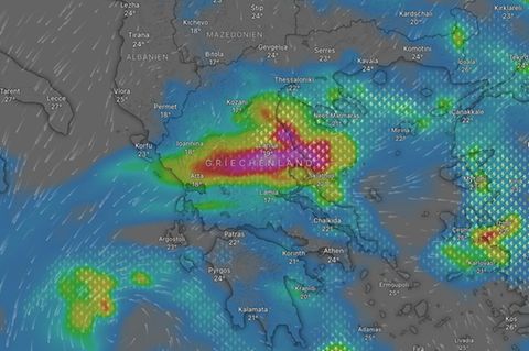 Unwetter über Griechenland