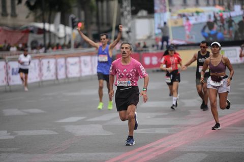 Marathonläufer in Mexiko Stadt