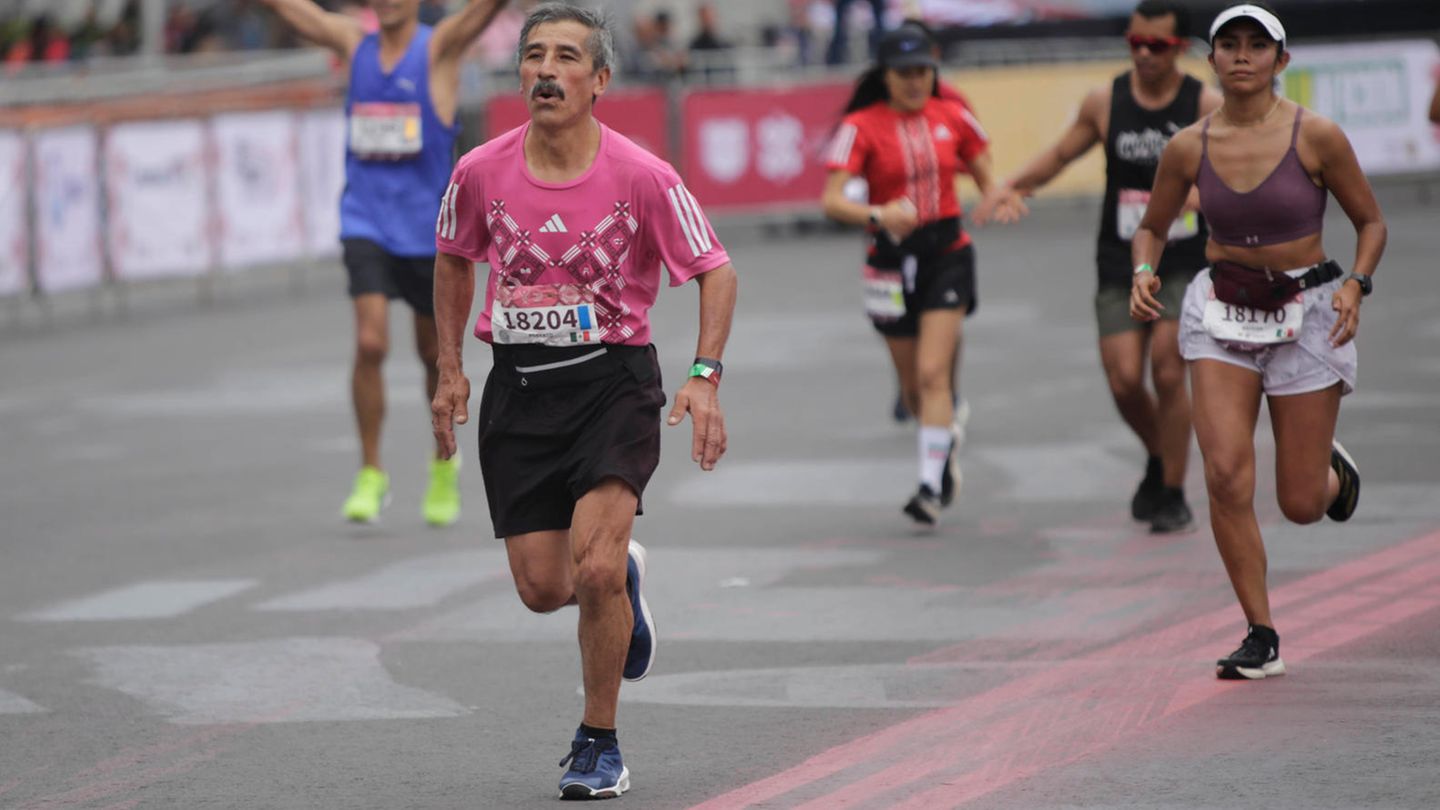 Marathonläufer in Mexiko Stadt