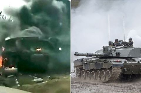 Britische Challenger-2-Panzer im Fronteinsatz
