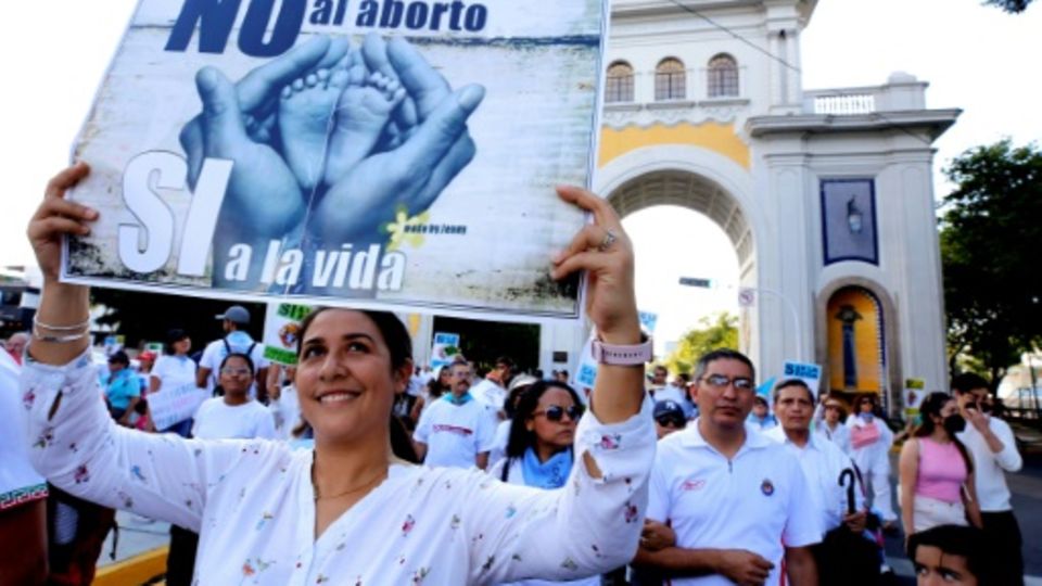 Abtreibungsgegner in der Stadt Guadalajara