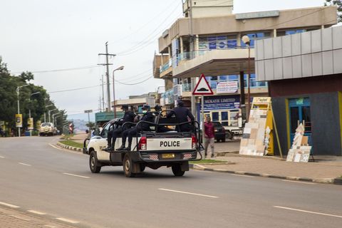 Polizeiauto in Ruanda
