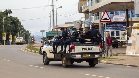 Polizeiauto in Ruanda