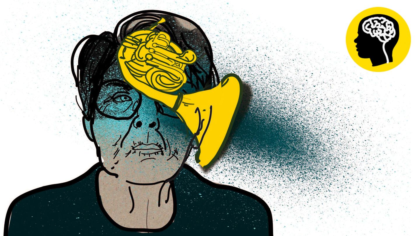 Eine Frau hört Musik, die nicht da ist. Ist sie verrückt geworden?