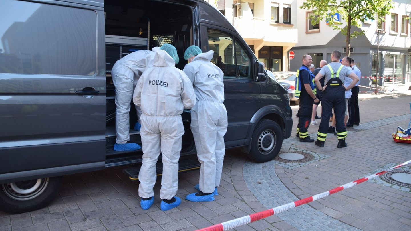 Die Spurensicherung in Wiesloch, Baden-Württemberg